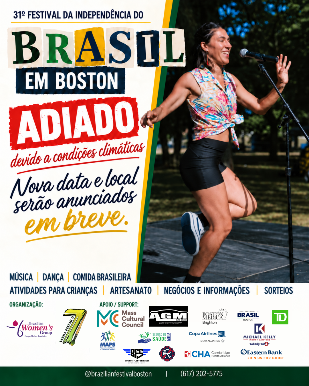 Chuva adia Festival novamente. Aguardem nova data e local